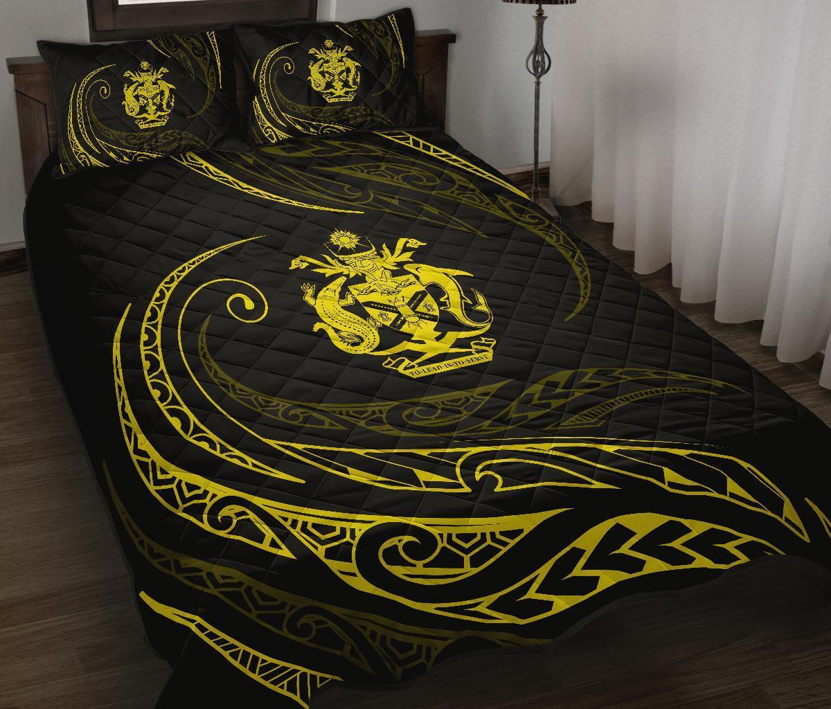 Solomon Quilt Bed Set - Yellow - Frida Style - Polynesian Pride