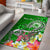 Samoa Custom Personalised Area Rug - Turtle Plumeria (Green) Rug Green - Polynesian Pride