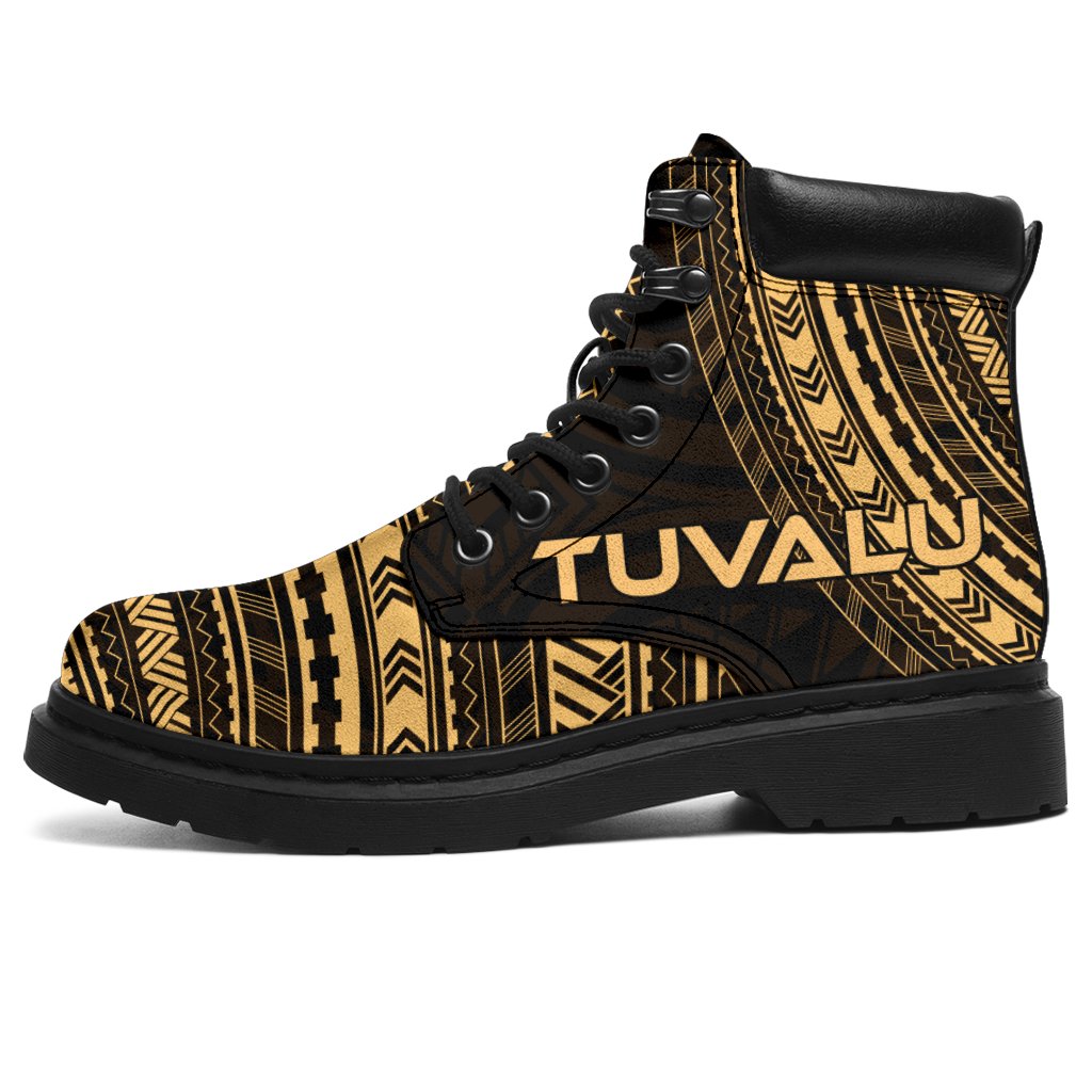 Tuvalu Leather Boots - Polynesian Gold Chief Version Gold - Polynesian Pride