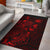 Samoa Area Rugs Turtle Hibiscus Red Red - Polynesian Pride