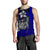 Pohnpei Micronesia Men's Tank Top Blue - Turtle With Hook - Polynesian Pride