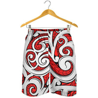Polynesian Maori Ethnic Ornament Red Men's Short - Polynesian Pride