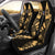 Norfolk Island Car Seat Covers - Norfolk Island Coat Of Arms Polynesian Tattoo Gold Universal Fit Gold - Polynesian Pride