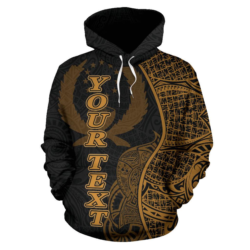 Pohnpei Polynesian Custom Hoodie Coconut Gold - Polynesian Pride