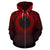 Northern Mariana Islands All Over Zip up Hoodie Lift up Red - Polynesian Pride