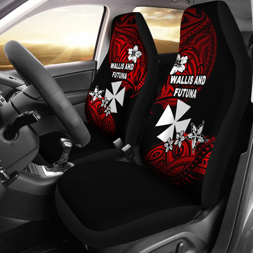 Wallis and Futuna Rugby Car Seat Covers Unique Vibes Universal Fit Red - Polynesian Pride