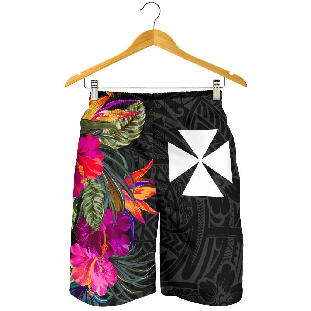 Wallis And Futuna All Over Print Men's Shorts - Polynesian Hibiscus Pattern - Polynesian Pride