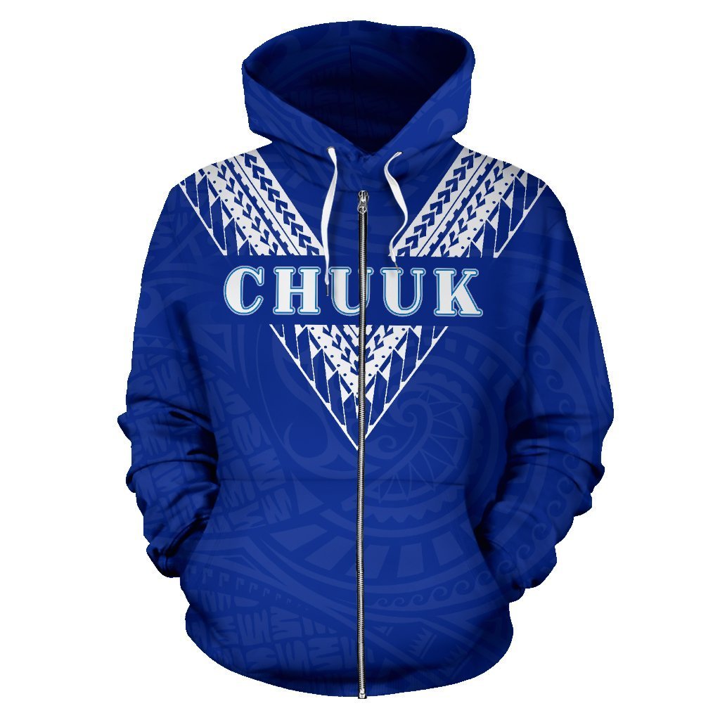 Chuuk All Over Zip up Hoodie Sailor Style - Polynesian Pride