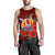 Tahiti Polynesian Men Tank Top - Hibiscus Coat of Arm Red - Polynesian Pride