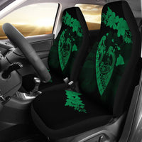 Hawaii Hibiscus Banzai Surfing Car Seat Cover Green - Polynesian Pride