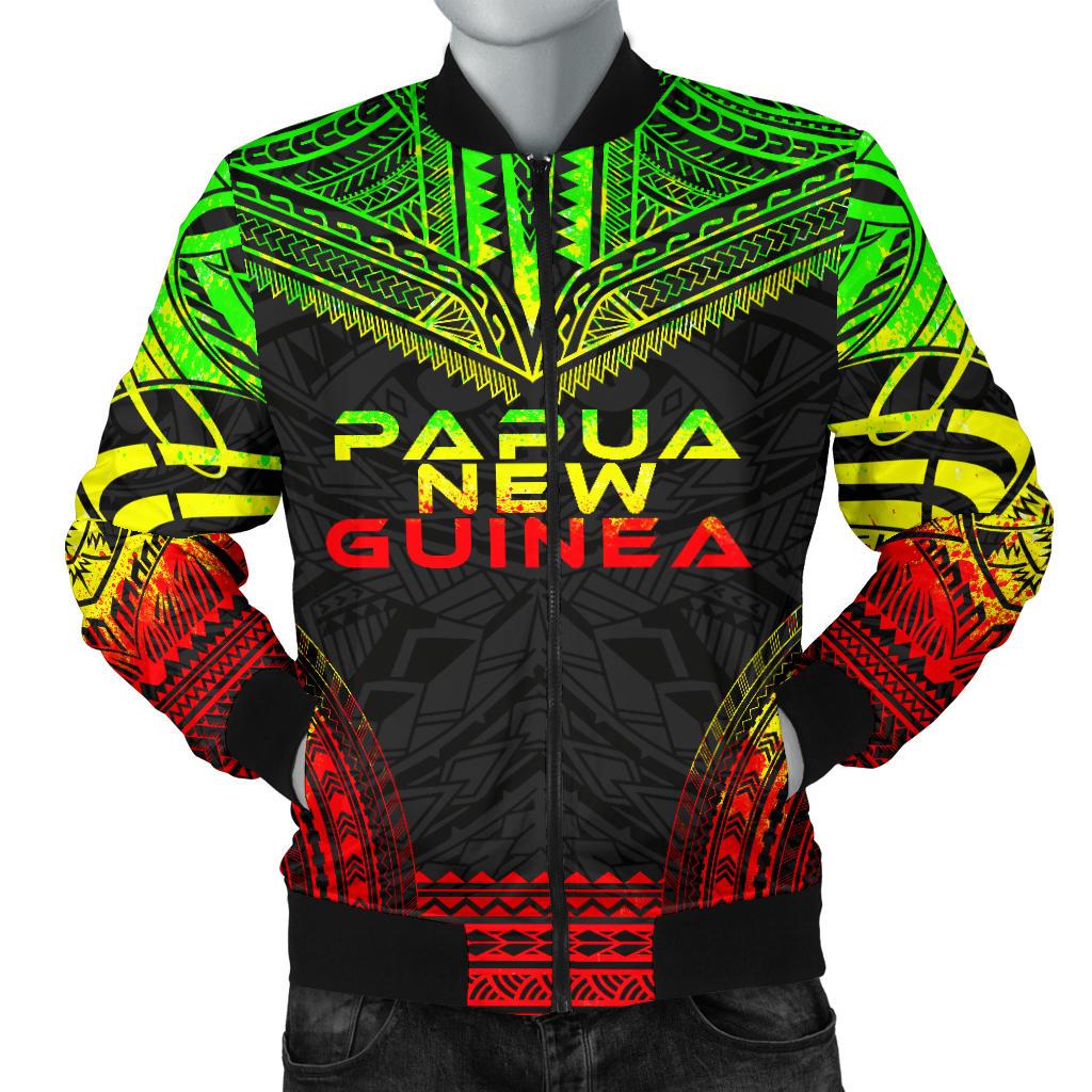 Papua New Guinea Polynesian Chief Men's Bomber Jacket - Reggae Version Reggae - Polynesian Pride