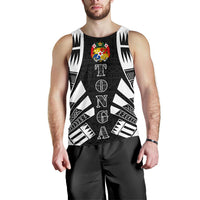 Tonga Men Tank Top - Polynesian Tattoo Black Black - Polynesian Pride