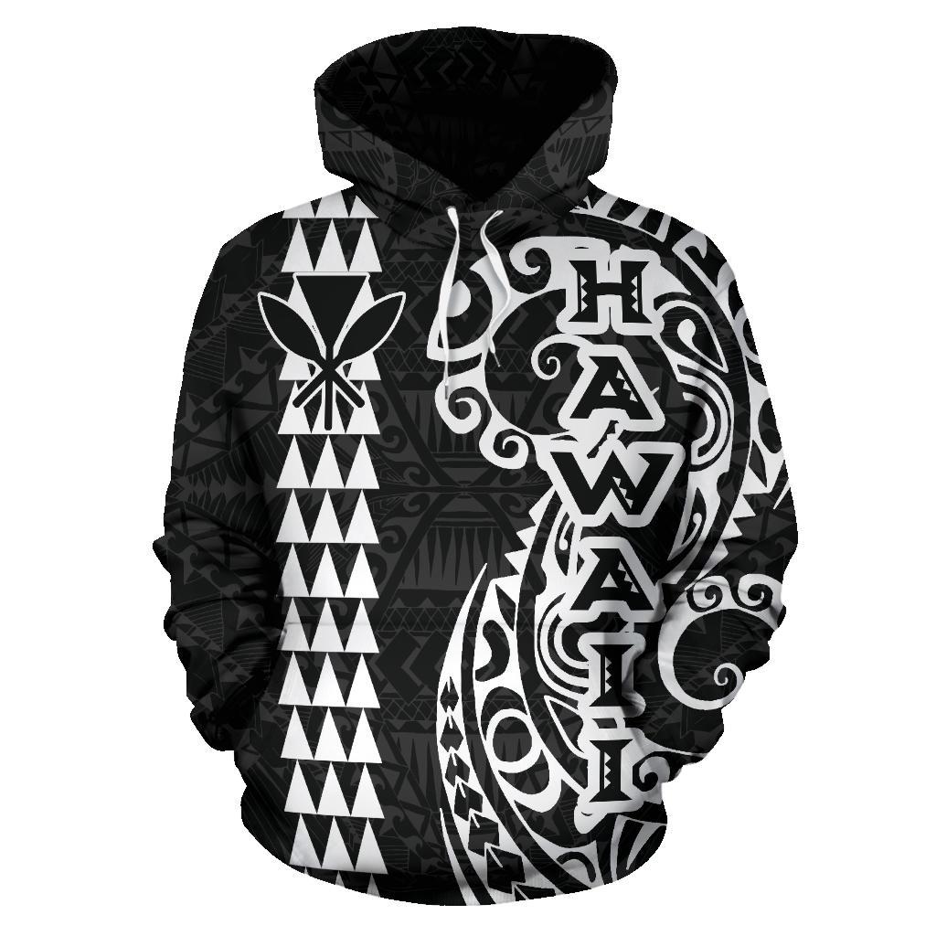 Hawaii Tattoo Hoodie White - Polynesian Pride
