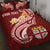 Fiji Custom Personalised Quilt Bed Set - Fiji Seal Polynesian Patterns Plumeria (Red) Red - Polynesian Pride