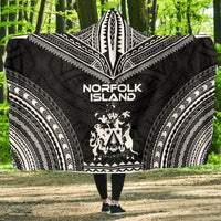 Norfolk Island Polynesian Chief Hooded Blanket - Black Version Hooded Blanket Black - Polynesian Pride