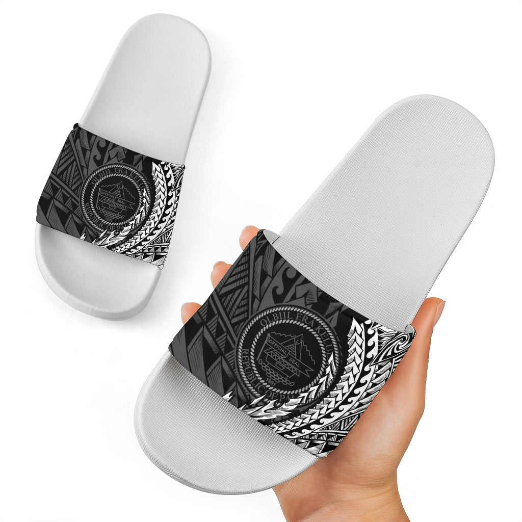 Palau Slide Sandals - Wings Style White - Polynesian Pride