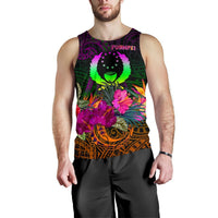 Pohnpei Men's Tank Top - Summer Hibiscus - Polynesian Pride
