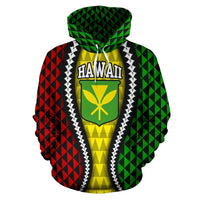 Hawaii Hoodie Kanaka Maoli Flag - Polynesian Pride