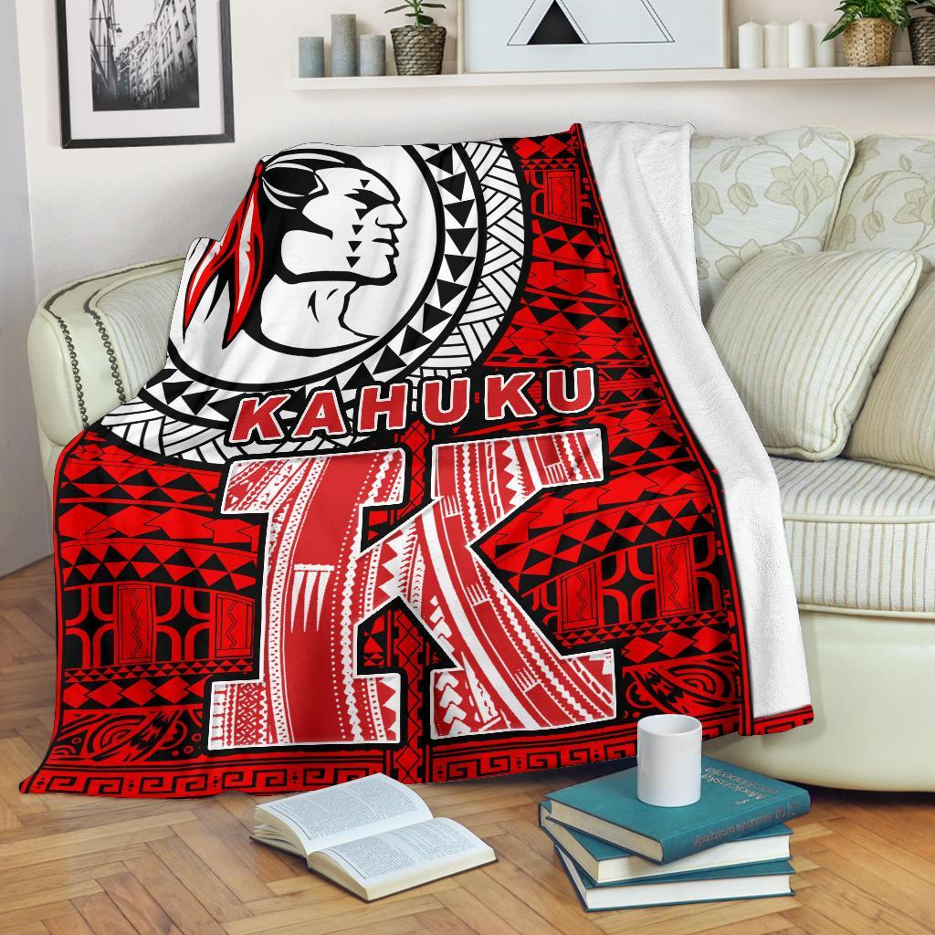 Hawaii Polynesian Premium Blanket - Red Raider Kahuku - Polynesian