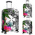Wallis And Futua Custom Personalised Luggage Covers White - Turtle Plumeria Banana Leaf White - Polynesian Pride