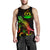 Vanuatu Polynesian Men Tank Top - Turtle With Blooming Hibiscus Reggae - Polynesian Pride