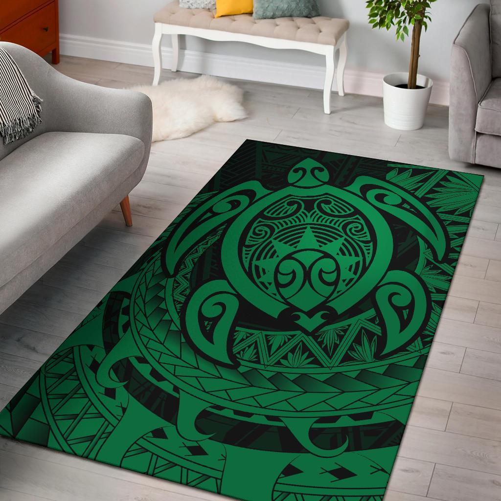 Hawaii Polynesian Turtle Rug - Green Green - Polynesian Pride