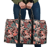 Hawaii Seamless Tropical Flower Plant Leaf Pattern Background Retro Botanical Style Hawaii Travel Bag Travel Bag One size Black - Polynesian Pride