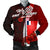 Wallis and Futuna Polynesian Men's Bomber Jacket - Coat Of Arm With Hibiscus Red - Polynesian Pride