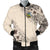 Solomon Islands Men's Bomber Jacket - The Beige Hibiscus - Polynesian Pride