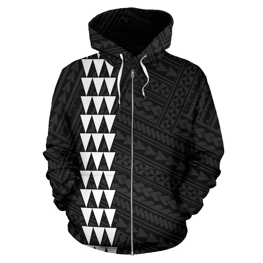 Polynesian Kakau Skull National Pearl Harbor Remembrance Day Hawaii Zip Hoodie Turquoise J6 White - Polynesian Pride