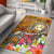 Tonga Custom Personalised Area Rug - Turtle Plumeria (Gold) Gold - Polynesian Pride