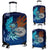 American Samoa Polynesian Luggage Cover - Blue Polynesian Eagle - Polynesian Pride