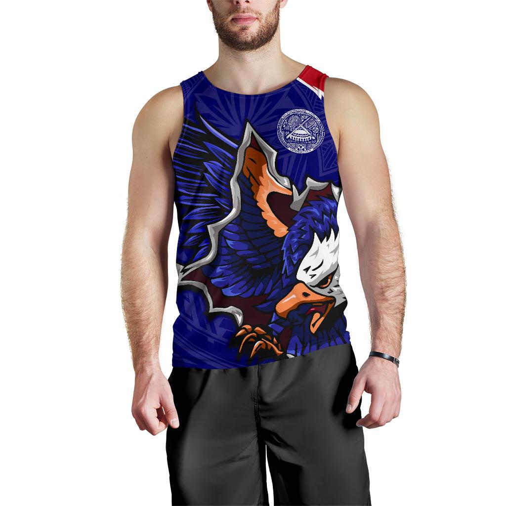 American Samoa Men's Tank Top - Eagle Style Polynesian Patterns - Polynesian Pride