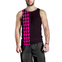 Hawaii Kakau Polynesian Three Turtles Map Men's Tank Top - Pink - Polynesian Pride