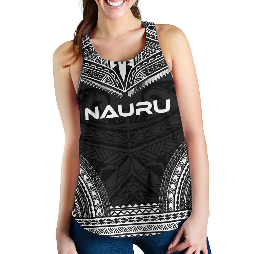 Nauru Women's Racerback Tank - Polynesian Chief Black Version Black - Polynesian Pride