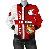 Tonga Rugby Women Bomber Jacket Mate Ma'a Red - Polynesian Pride