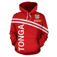 Tonga All Over Hoodie Rugby Style - Polynesian Pride