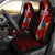 Cook Island Polynesian Car Seat Covers - Coat Of Arm With Hibiscus Universal Fit Red - Polynesian Pride