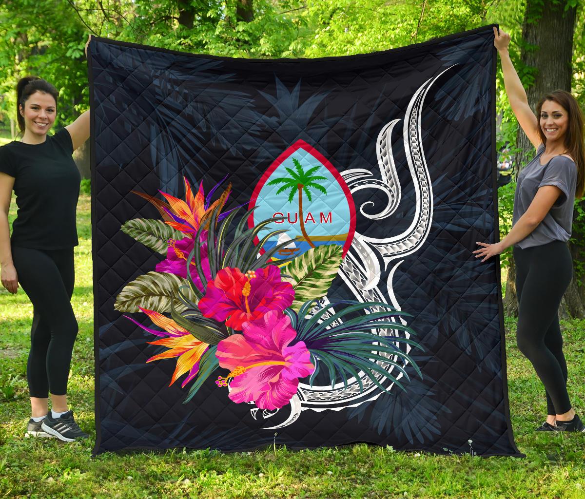 Guam Polynesian Premium Quilt - Tropical Flower - Polynesian Pride
