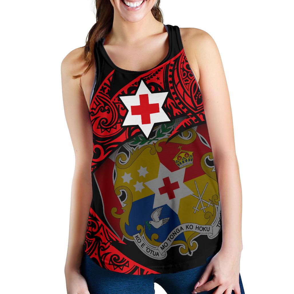 Tonga Women's Racerback Tank - Tongan Style - Polynesian Pride
