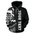 Tuvalu Polynesian Custom Hoodie Line Black - Polynesian Pride