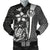 Pohnpei Micronesia Men's Bomber Jackets White - Turtle With Hook White - Polynesian Pride