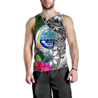Federated States of Micronesia Men Tank Top - Turtle Plumeria Banana Leaf - Polynesian Pride