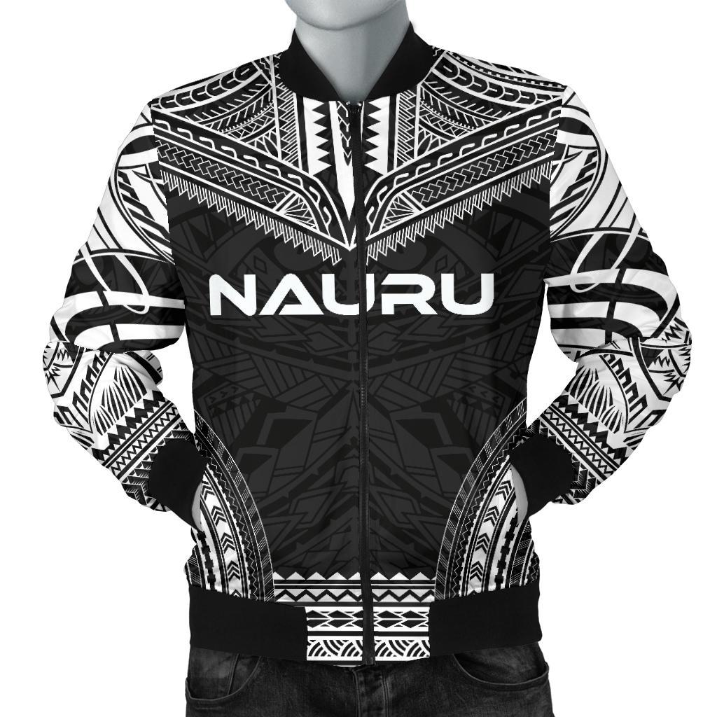 Nauru Polynesian Chief Men's Bomber Jacket - Black Version Black - Polynesian Pride