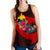 Papua New Guinea Women's Racerback Tank - Polynesian Hook And Hibiscus (Red) - Polynesian Pride