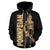 Pohnpei Zip up Hoodie Micronesia Pohnpeian Warrior Gold - Polynesian Pride