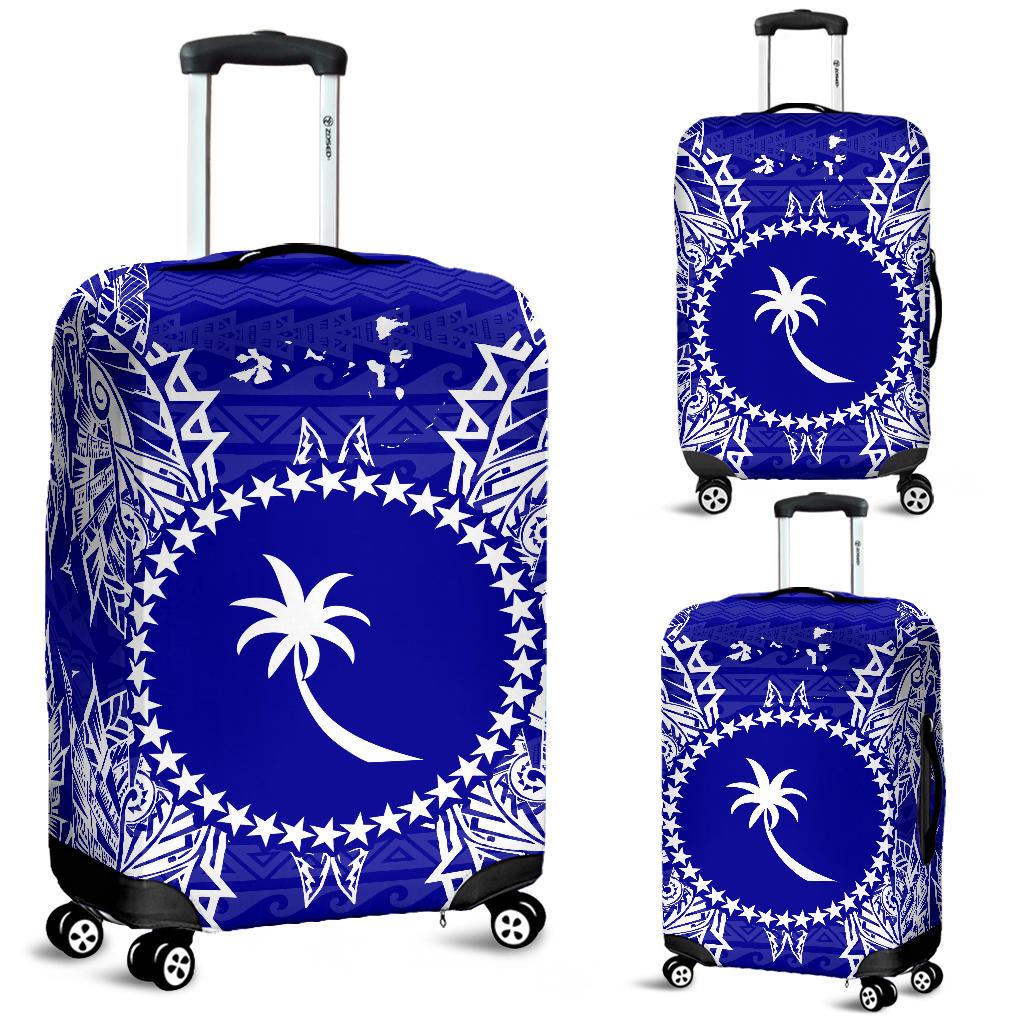 Chuuk Polynesian Luggage Covers Map Blue Blue - Polynesian Pride