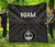 Guam Premium Quilt - Guam Seal With Polynesian Tattoo Style (Black) - Polynesian Pride
