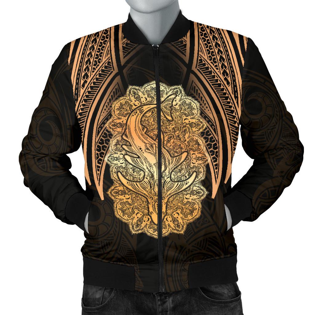 Wild Shark Polynesian Men's Bomber Jacket - Polynesian Pride