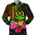 Vanuatu Polynesian Men's Bomber Jacket - Hibiscus and Banana Leaves Reggae - Polynesian Pride